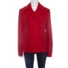 Michael Kors Red Wool Double Breasted Coat M For Women