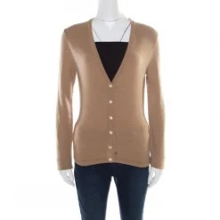Michael Kors Brown Cashmere Cardigan S For Women