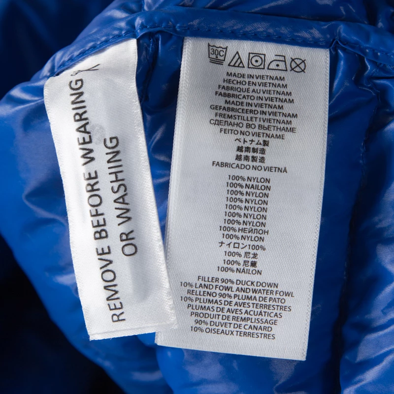 Michael Kors Blue Quilted Waist Belt Detail Hooded Jacket XS For Women - Image 7