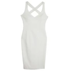 Michael Kors White BodyCon Crossback Sheath Dress S For Women