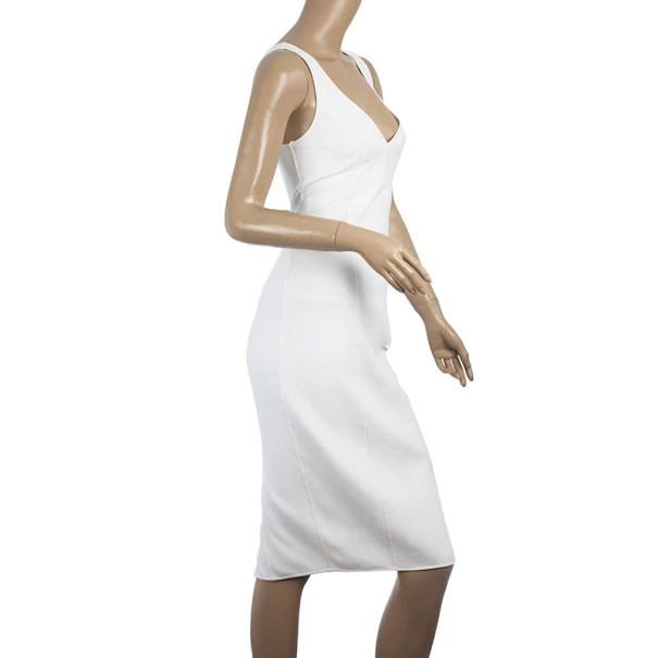 Michael Kors White BodyCon Crossback Sheath Dress S For Women - Image 2