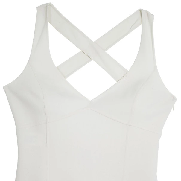 Michael Kors White BodyCon Crossback Sheath Dress S For Women - Image 4