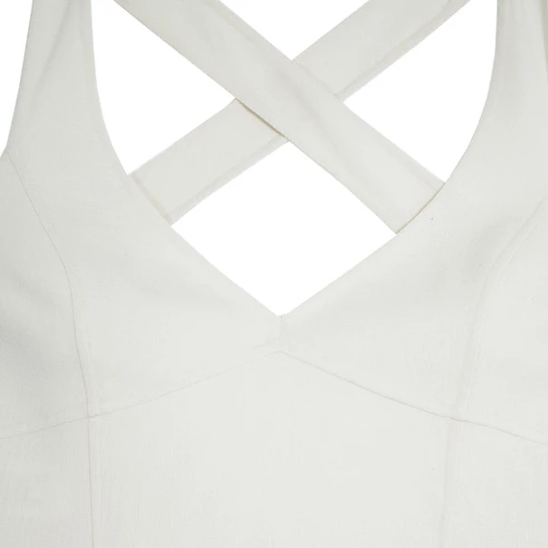 Michael Kors White BodyCon Crossback Sheath Dress S For Women - Image 5