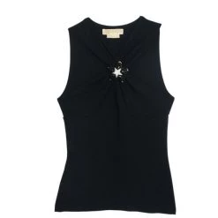 Michael Kors Collection Black Embellished Top S For Women