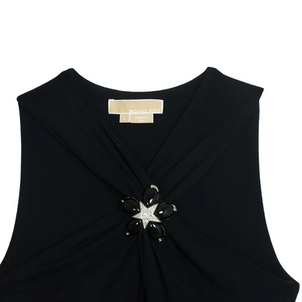 Michael Kors Collection Black Embellished Top S For Women - Image 4
