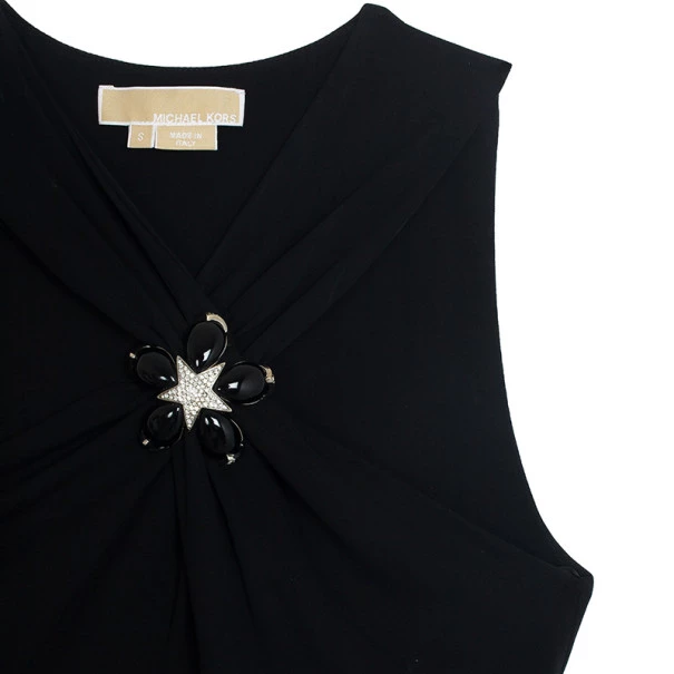 Michael Kors Collection Black Embellished Top S For Women - Image 5