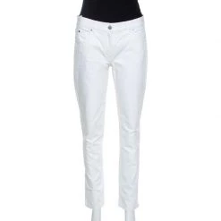 Michael Kors White Denim Straight Fit Jeans M For Women
