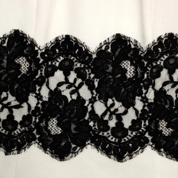 Michael Kors White Wool Lace Belt Dress M For Women - Image 6