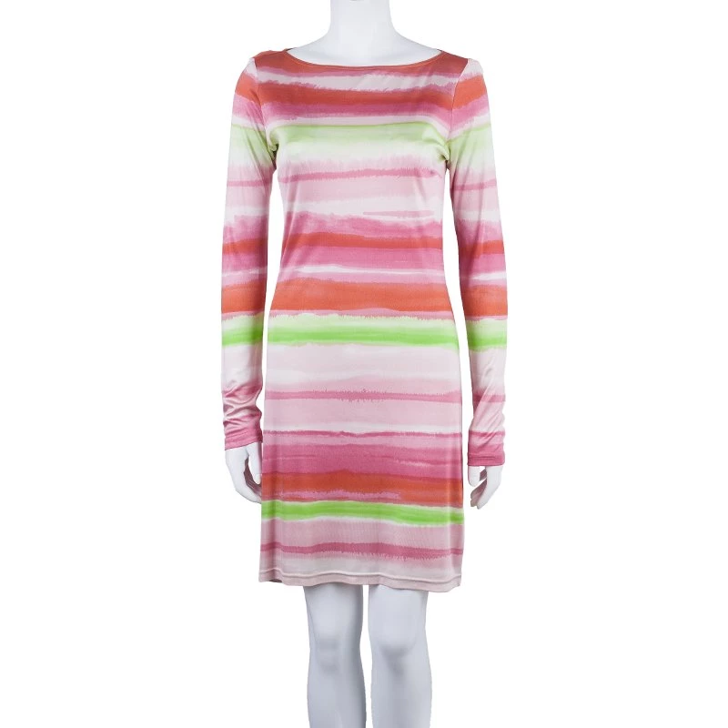 Michael Kors Multicolor Striped Dress M For Women - Image 2