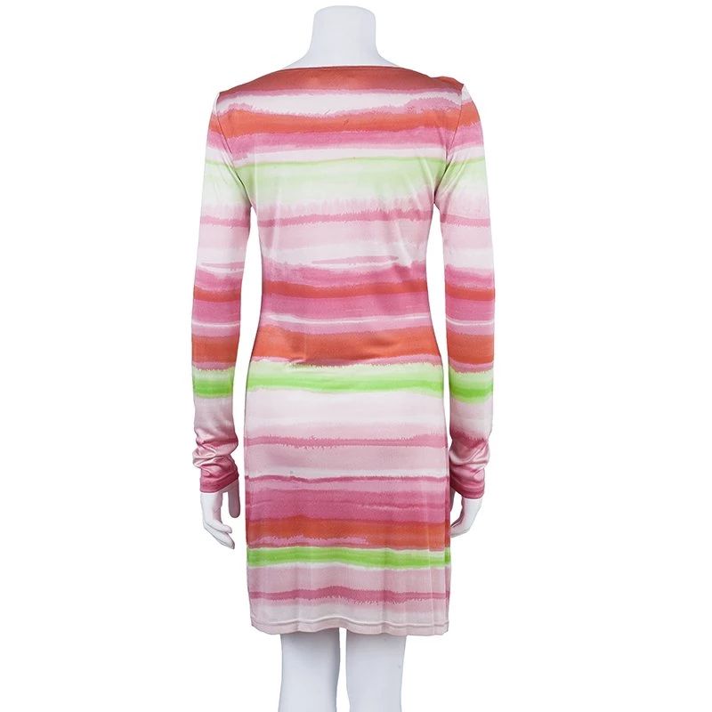 Michael Kors Multicolor Striped Dress M For Women - Image 3