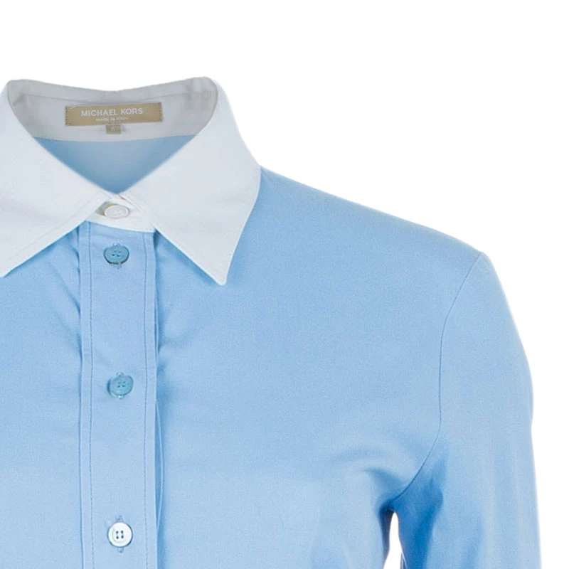 Michael Kors Blue Shirt Dress M For Women - Image 4