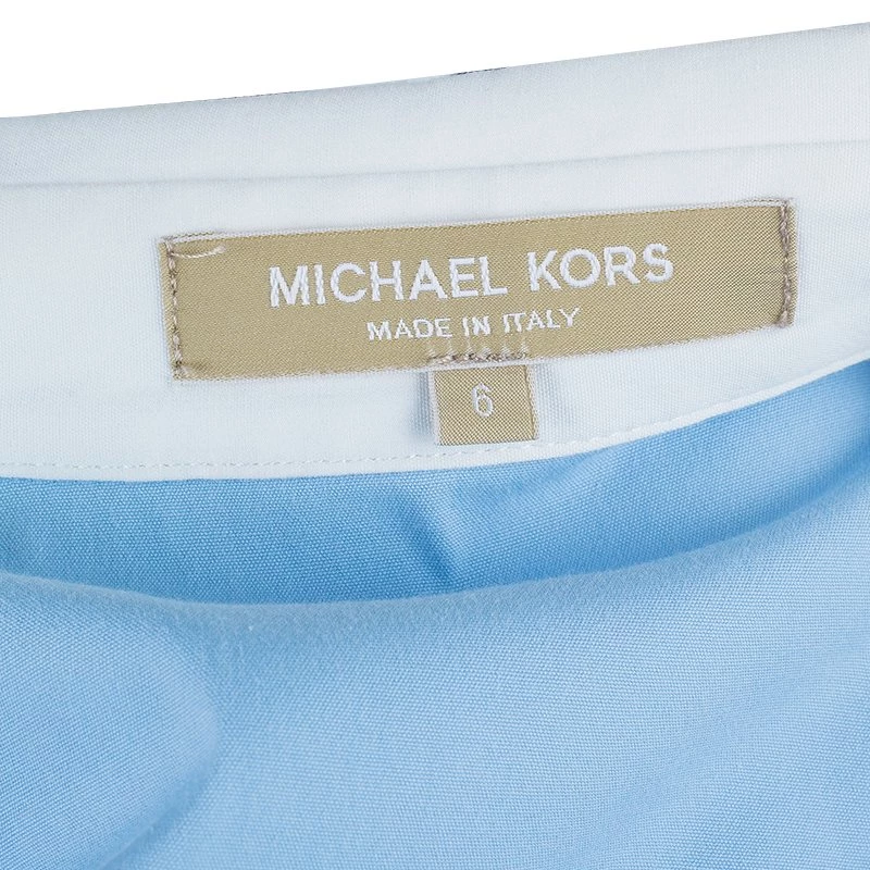 Michael Kors Blue Shirt Dress M For Women - Image 8