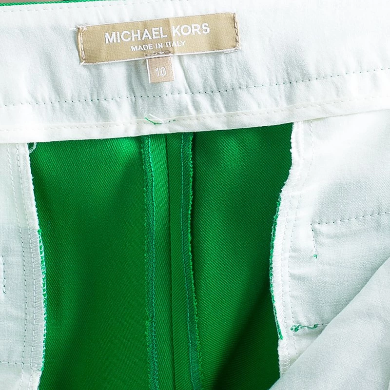 Michael Kors Green Tailored Trousers L For Women - Image 8