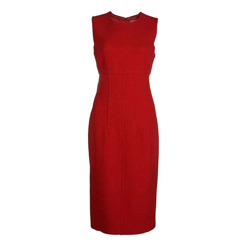 Michael Kors Red Knit Sleeveless Dress L For Women