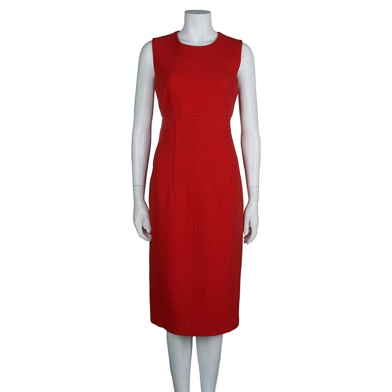 Michael Kors Red Knit Sleeveless Dress L For Women - Image 2