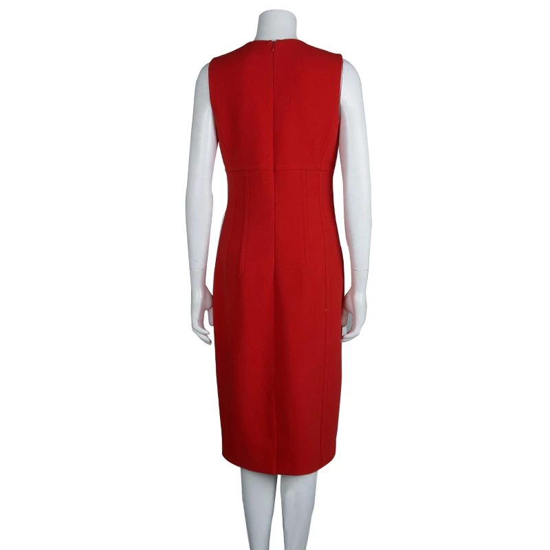 Michael Kors Red Knit Sleeveless Dress L For Women - Image 3