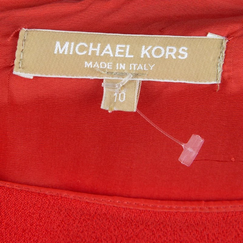 Michael Kors Red Knit Sleeveless Dress L For Women - Image 9