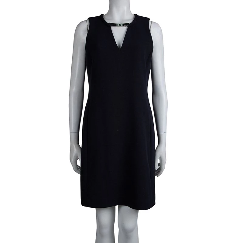 Michael Kors Navy Blue Sleeveless Shift Dress M For Women - Image 2