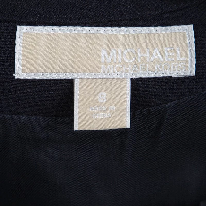 Michael Kors Navy Blue Sleeveless Shift Dress M For Women - Image 5