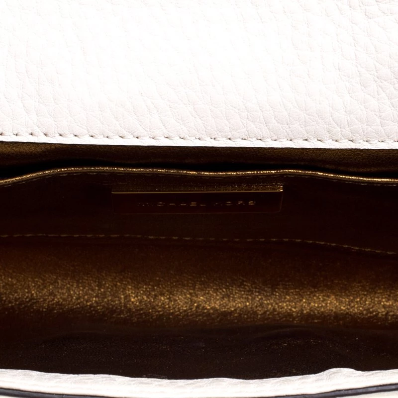 Michael Kors Off White Leather Studded Crossbody Bag For Women - Image 7