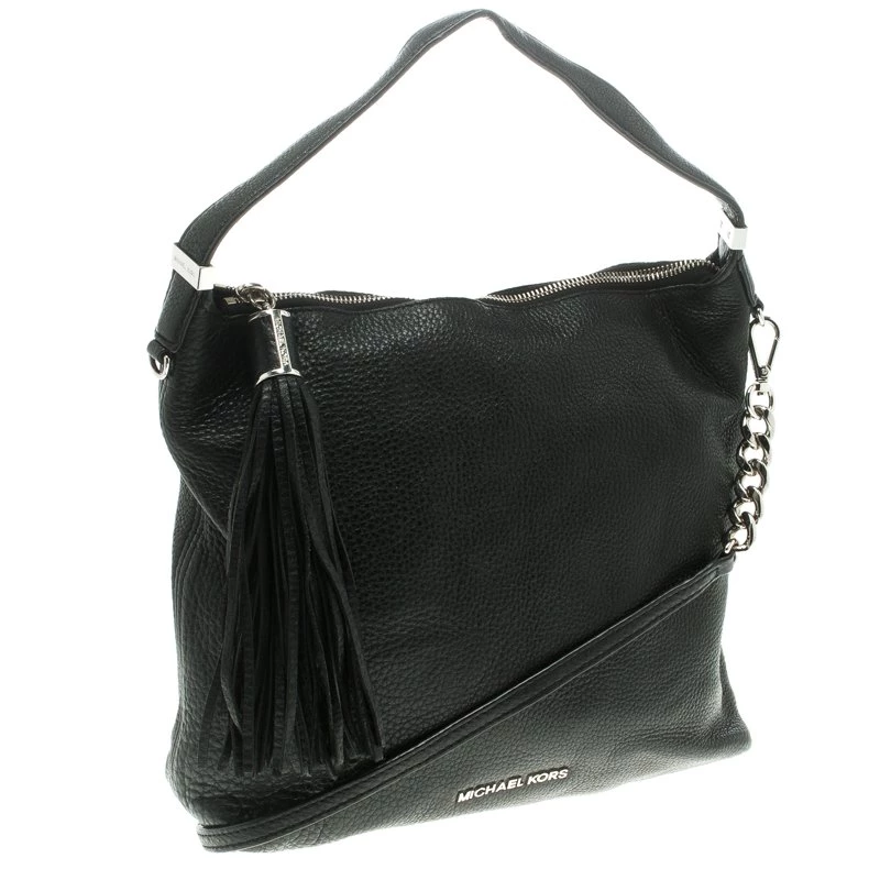 Michael Kors Black Leather Weston Shoulder Bag For Women - Image 3