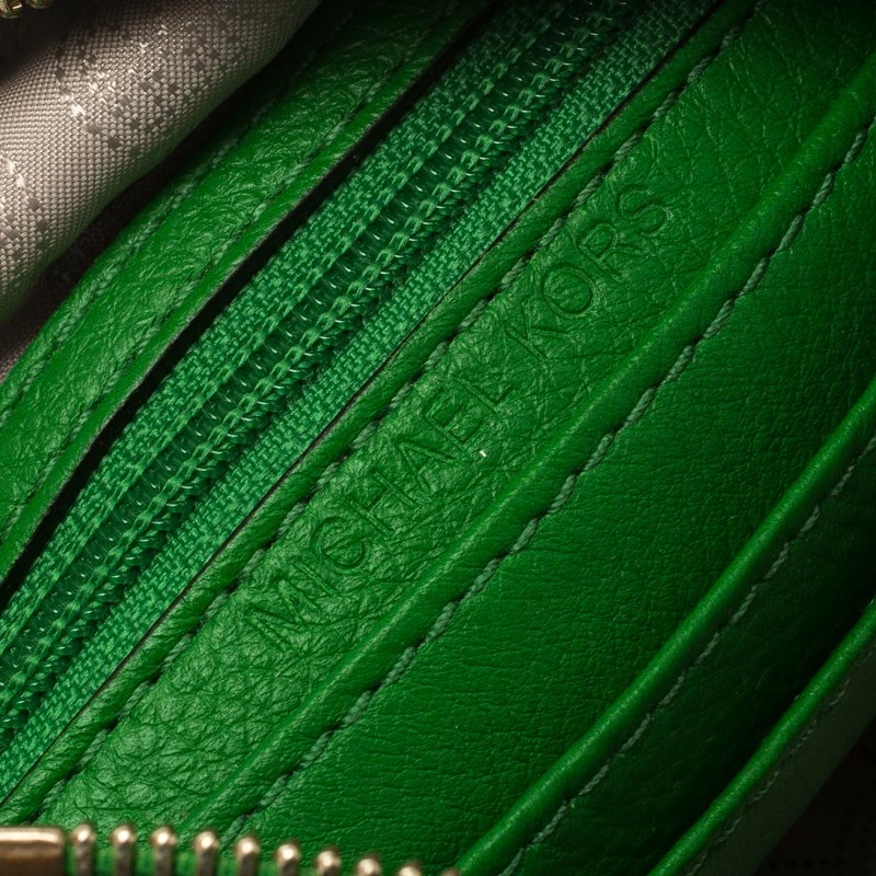 Michael Kors Green Leather Bedford Tassel Crossbody Bag For Women - Image 8