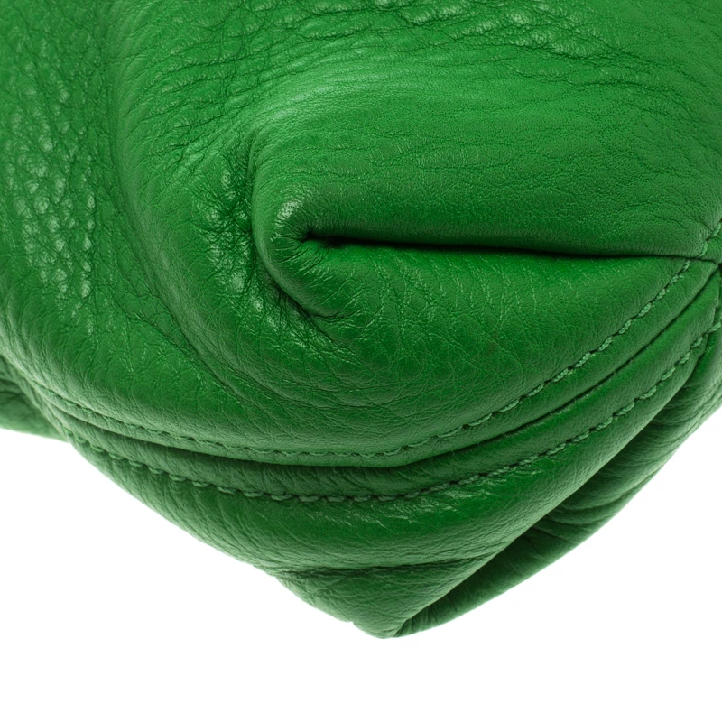 Michael Kors Green Leather Bedford Tassel Crossbody Bag For Women - Image 10