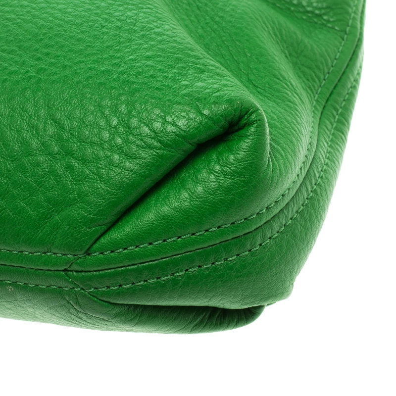 Michael Kors Green Leather Bedford Tassel Crossbody Bag For Women - Image 11