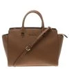 Michael Kors Copper Saffiano Leather Medium Selma Tote For Women
