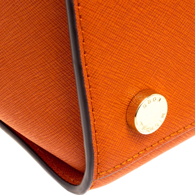 Michael Kors Orange Saffiano Leather Medium Selma Tote For Women - Image 11