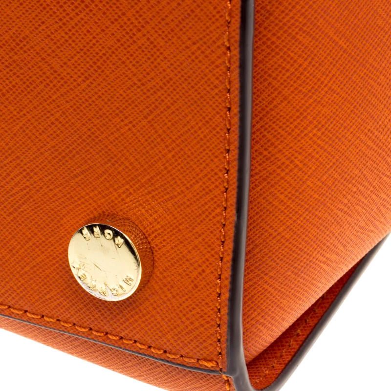 Michael Kors Orange Saffiano Leather Medium Selma Tote For Women - Image 13