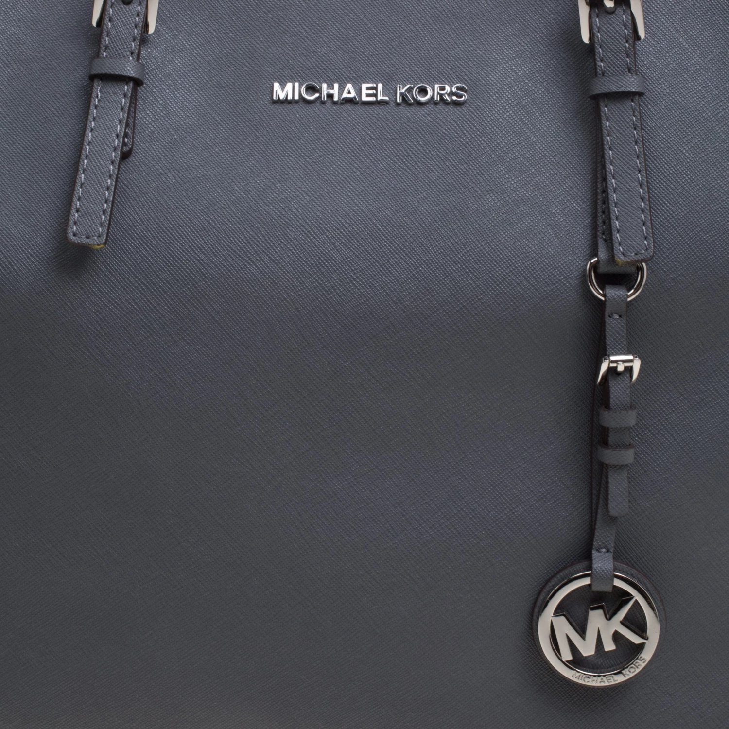 Michael Kors Grey Leather Jetset Tote For Women - Image 5