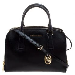 Michael Kors Black Saffiano Leather Large Reese Satchel For Women