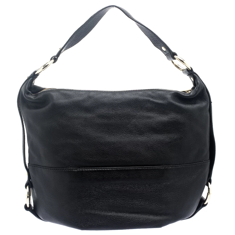 Michael Kors Black Leather Fulton Hobo For Women - Image 4