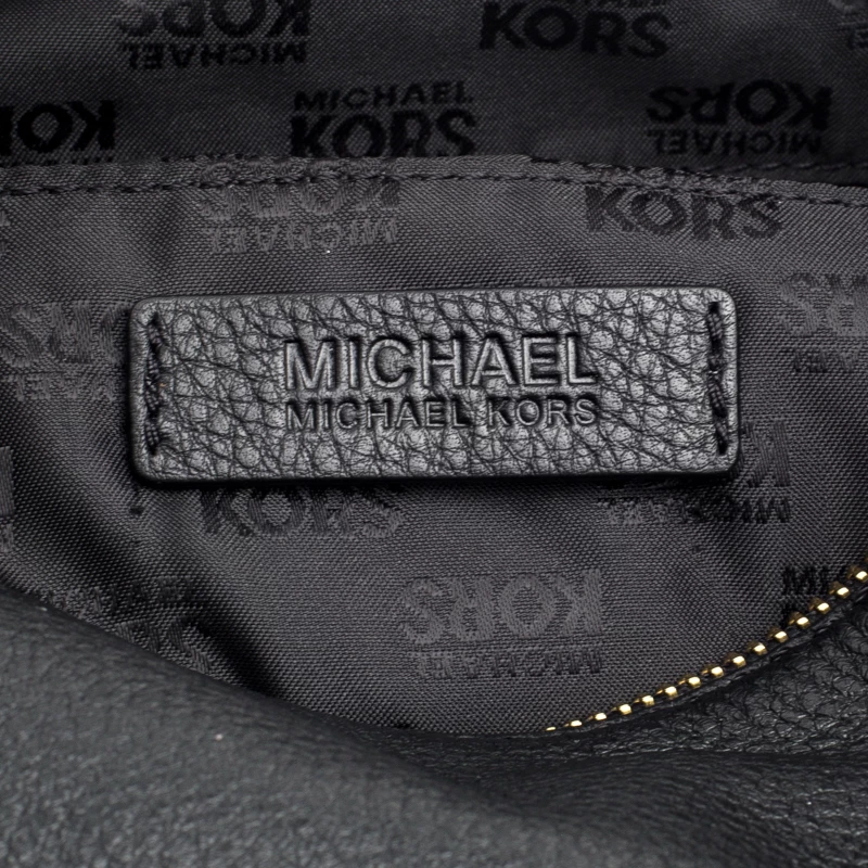 Michael Kors Black Leather Fulton Hobo For Women - Image 8