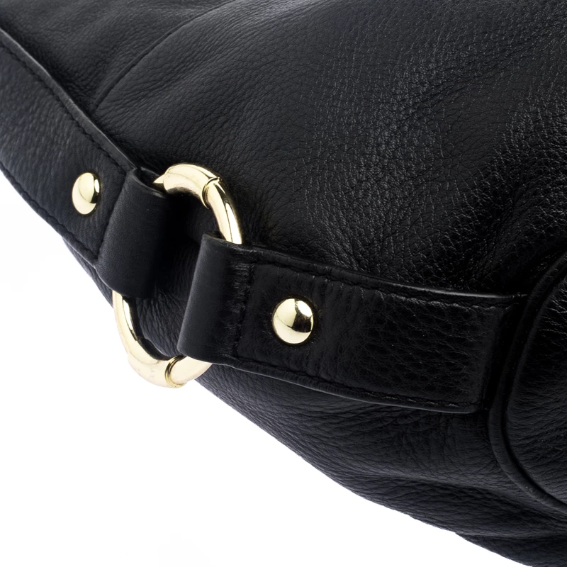 Michael Kors Black Leather Fulton Hobo For Women - Image 10