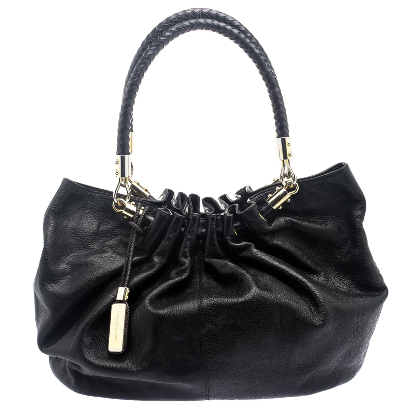 Michael Kors Black Leather Skorpios Tote For Women