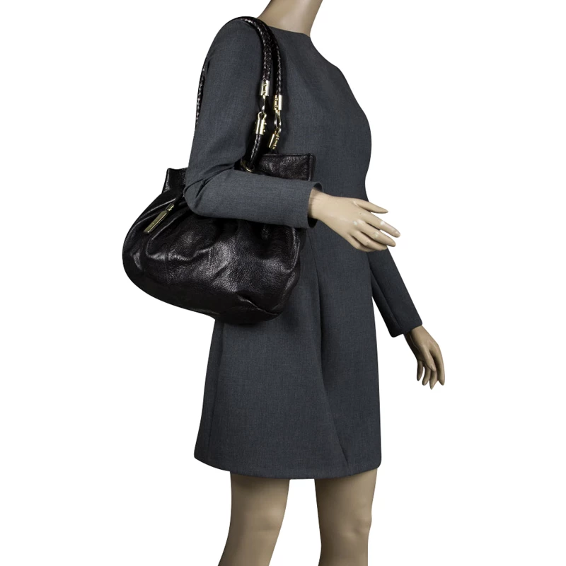 Michael Kors Black Leather Skorpios Tote For Women - Image 2