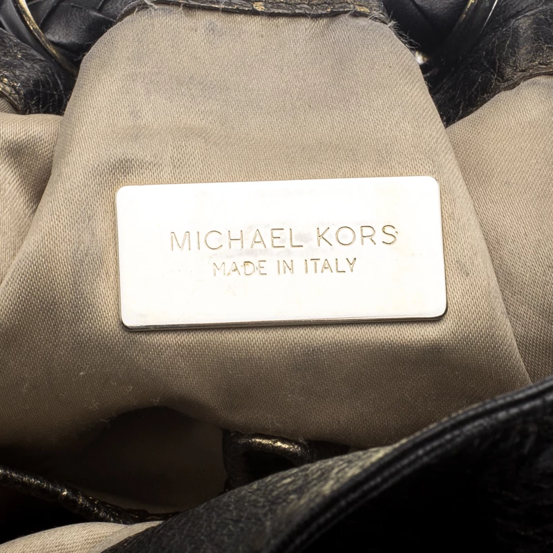 Michael Kors Black Leather Skorpios Tote For Women - Image 8