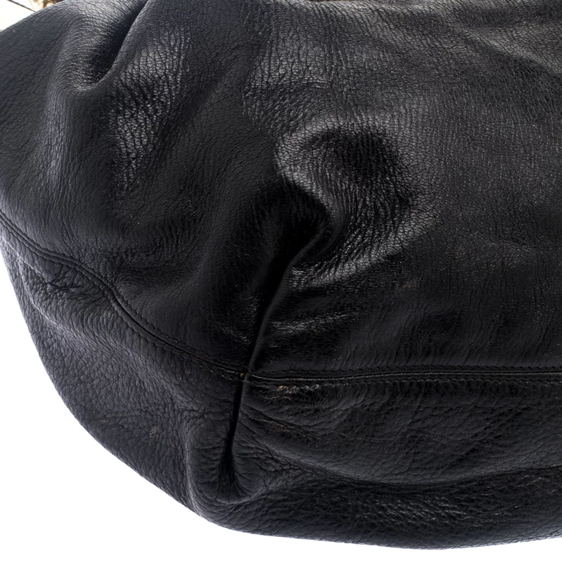 Michael Kors Black Leather Skorpios Tote For Women - Image 10