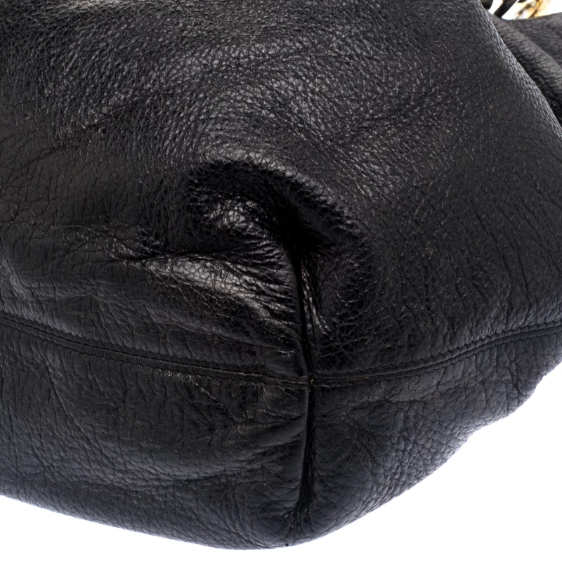 Michael Kors Black Leather Skorpios Tote For Women - Image 11