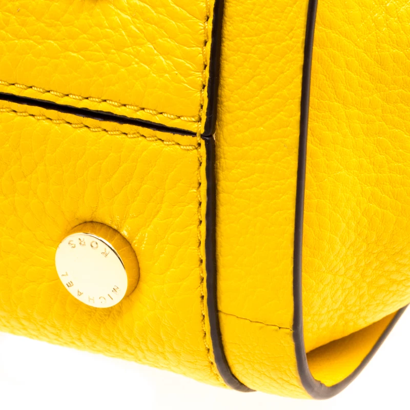 Michael Kors Yellow Leather Newbury Chain Tote For Women - Image 13