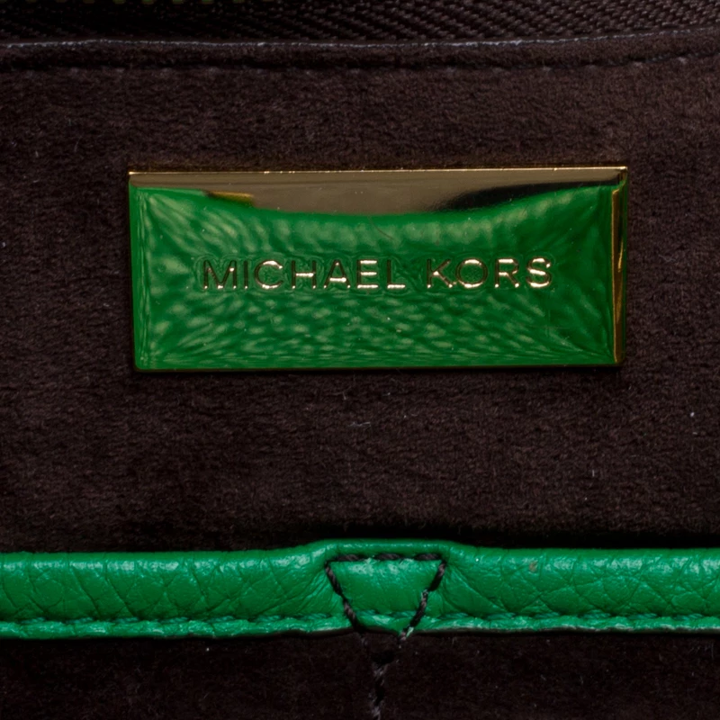 Michael Kors Green Soft Leather Miranda Tote For Women - Image 8