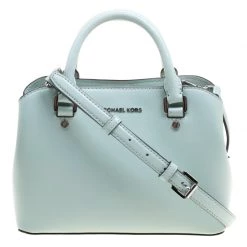 Michael Kors Mint Leather Savannah Crossbody Bag For Women
