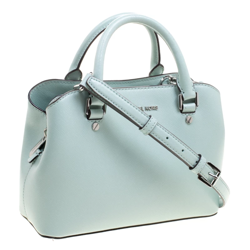 Michael Kors Mint Leather Savannah Crossbody Bag For Women - Image 3