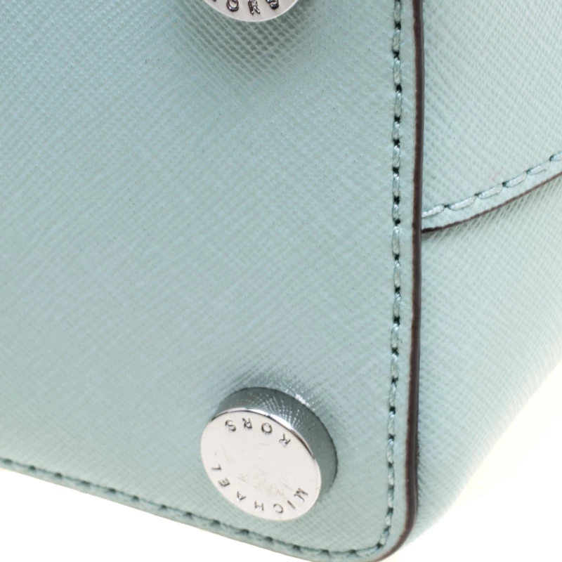 Michael Kors Mint Leather Savannah Crossbody Bag For Women - Image 13