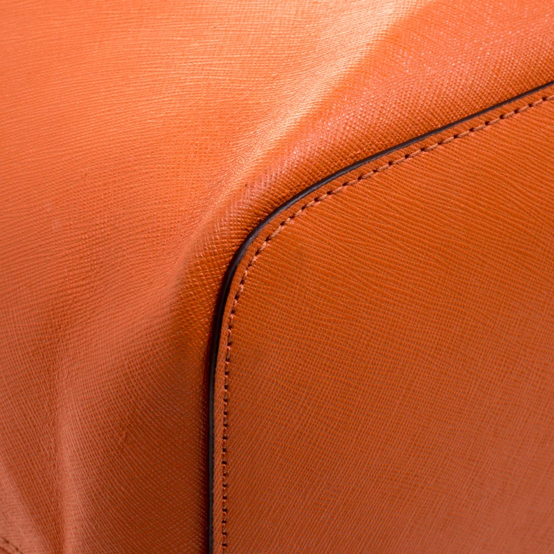 Michael Kors Orange Saffiano Leather Jetset Travel Tote For Women - Image 10