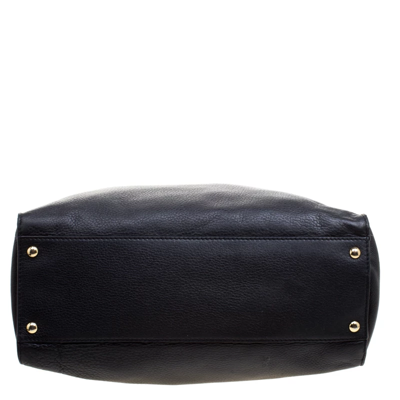 Michael Kors Black Leather East West Hamilton Tote For Women - Image 6