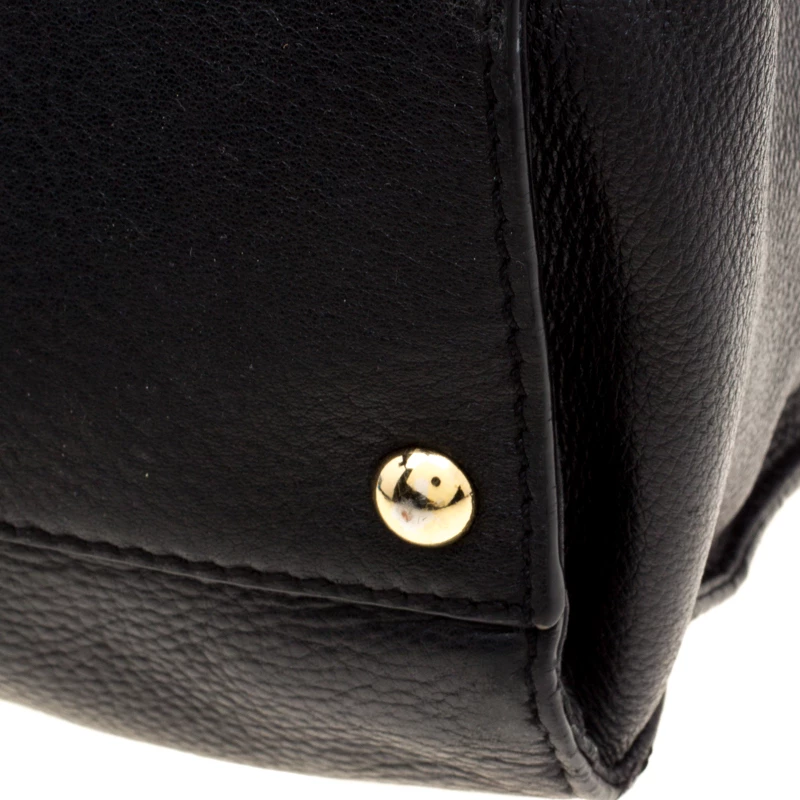 Michael Kors Black Leather East West Hamilton Tote For Women - Image 13