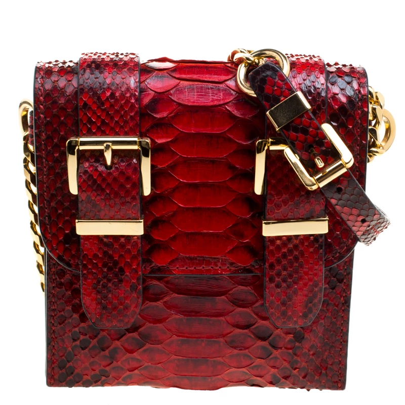 Michael Kors Red Python Crossbody Bag For Women
